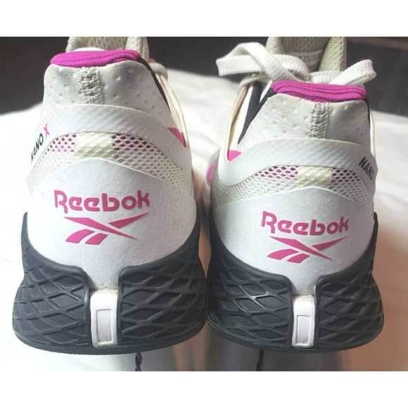 Reebok Cross Fit Nano 9.5 White & Pink &Grey Training Wide Toe Box - Picture 3 of 9